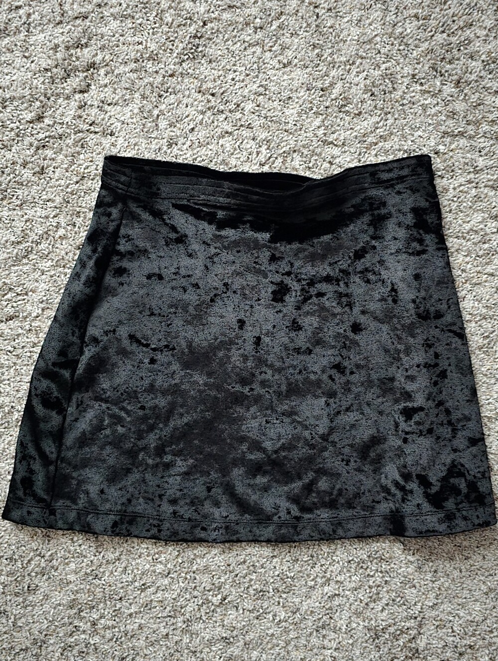 Y2K Morbid Threads Hot Topic Goth Crushed Velvet Mini Skirt Vintage 2001/02 S